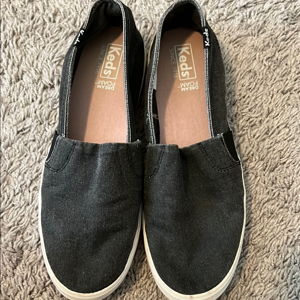 Keds Black Slip-On Sneakers